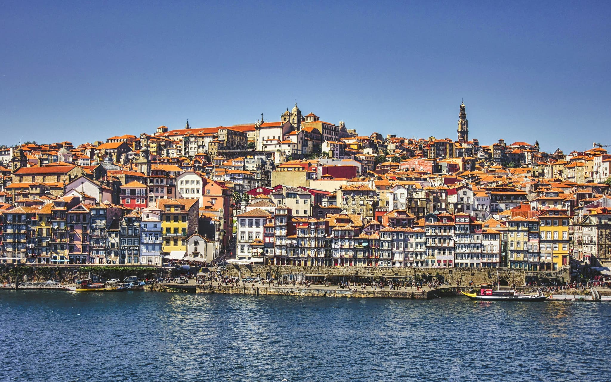 Colourful houses by the water