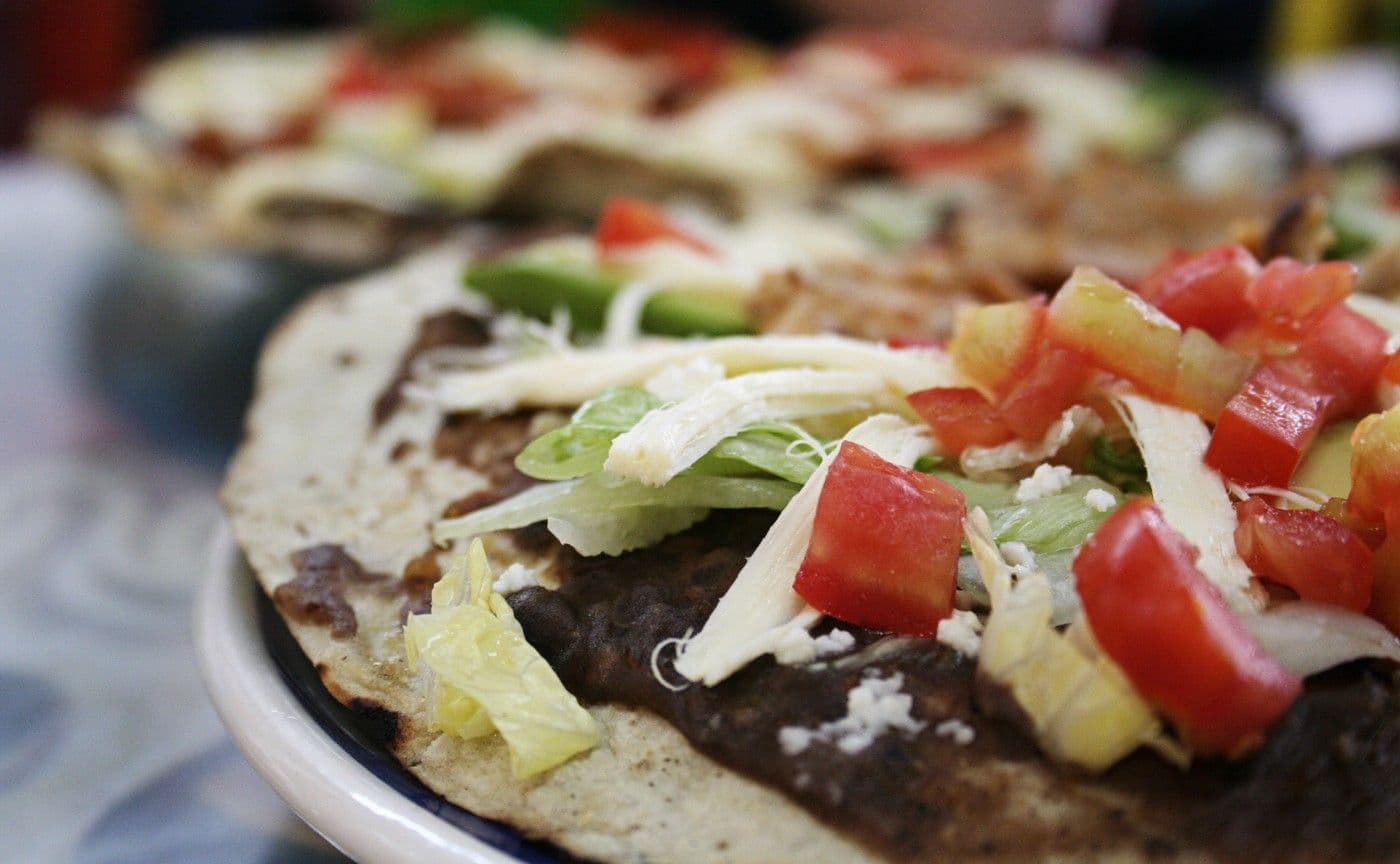 tlayudas dish tortilla on a plate