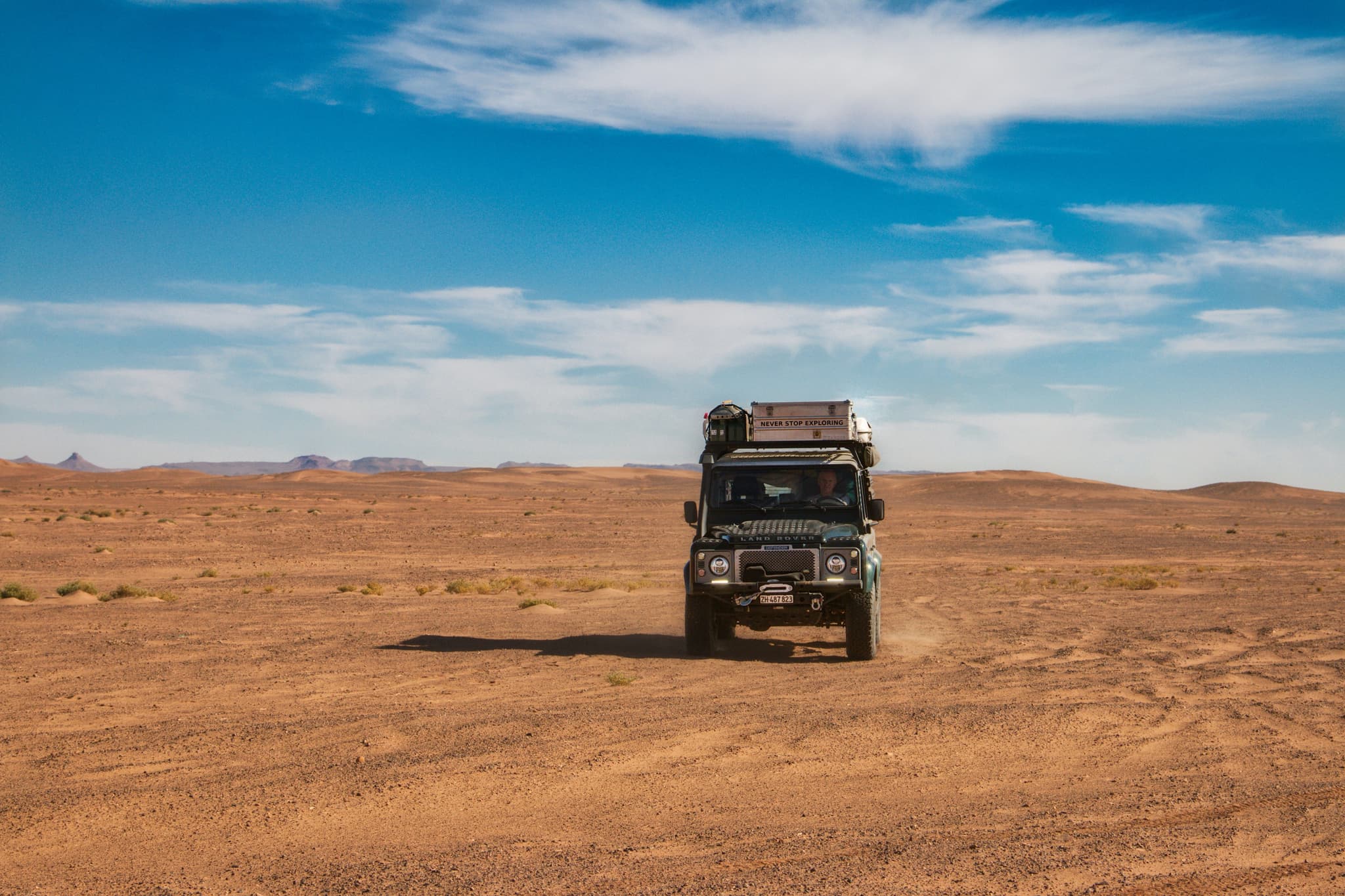 Jeep in the desert