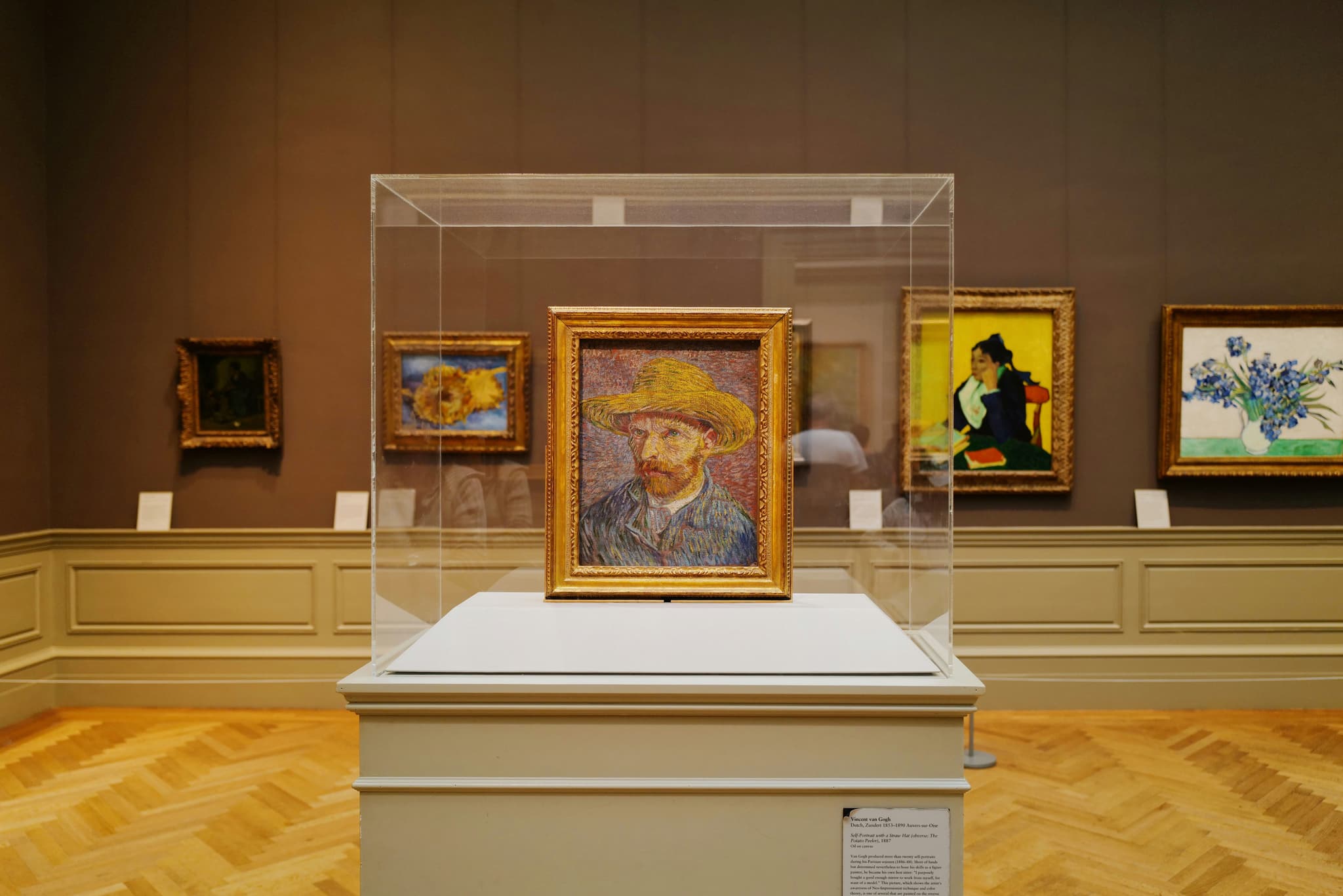 A self portrait of van Gogh in the van Gogh museum building