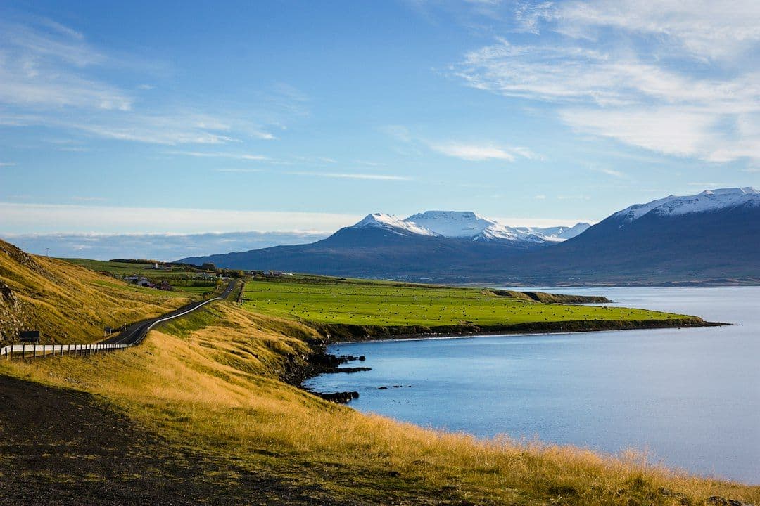 Mountains and water along Iceland's ring road