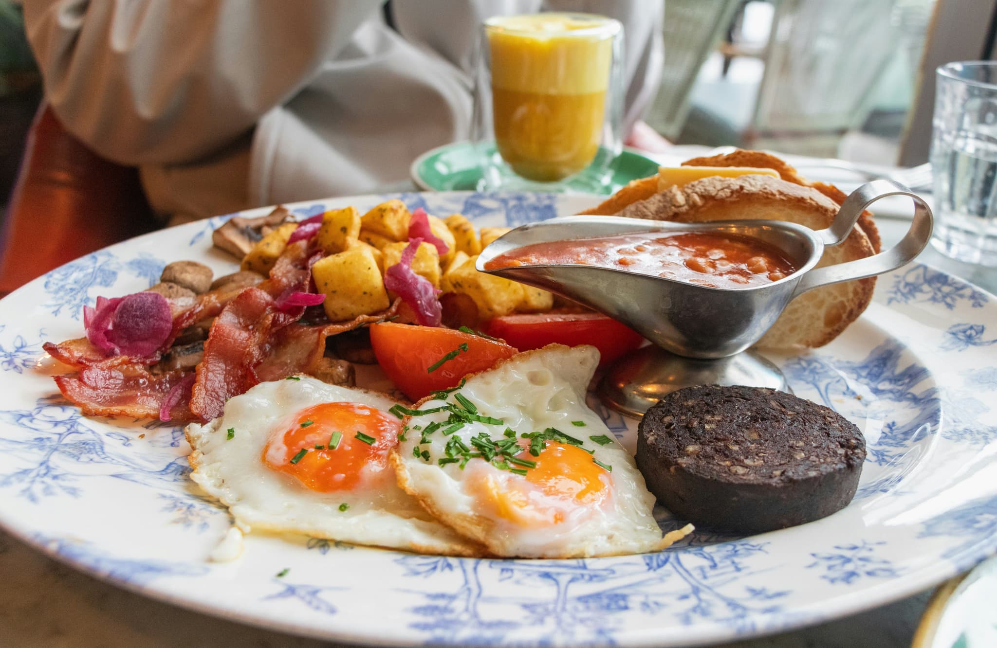 Irish breakfast served on a plate