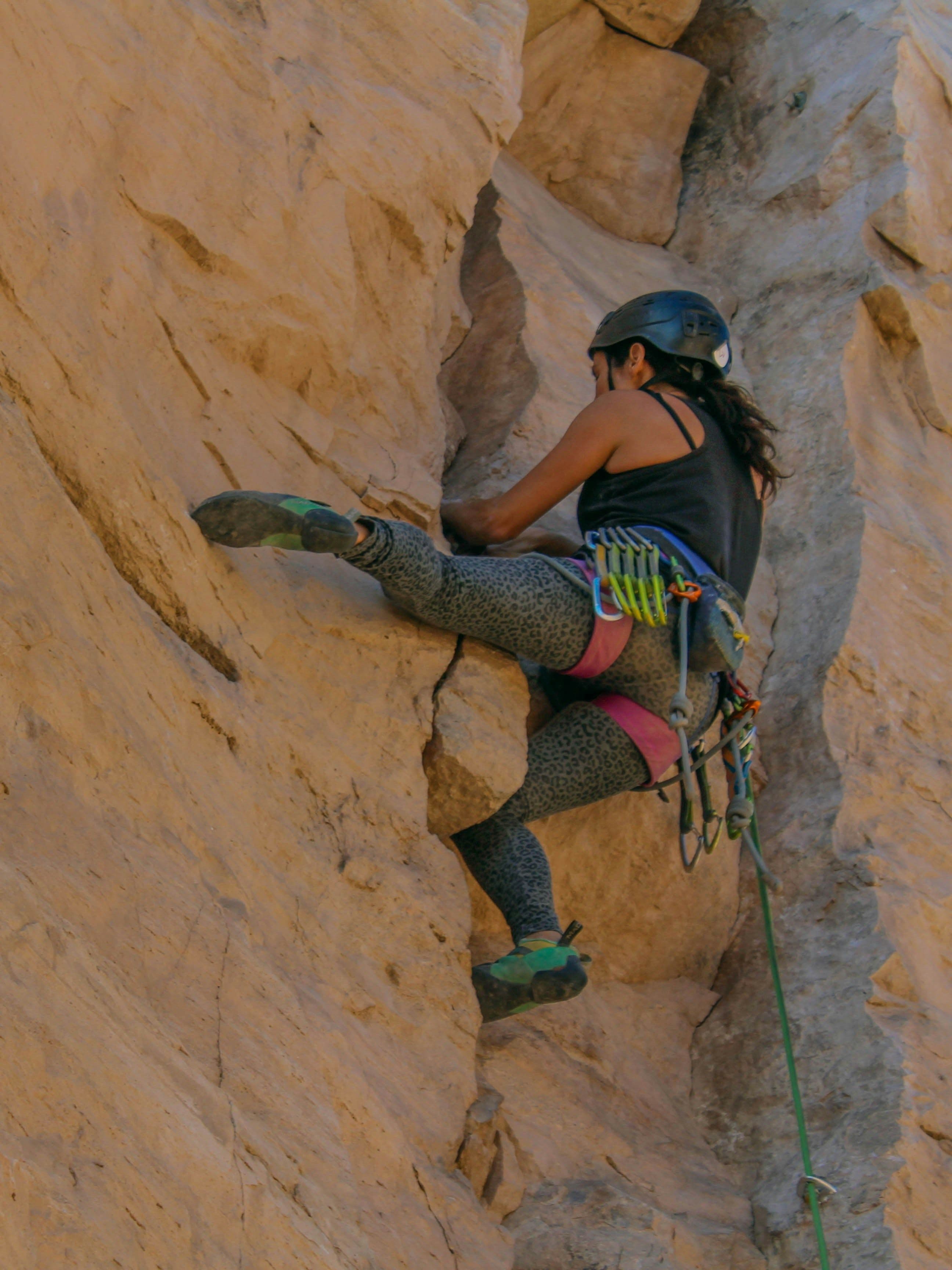 lady climbing el chorro spain