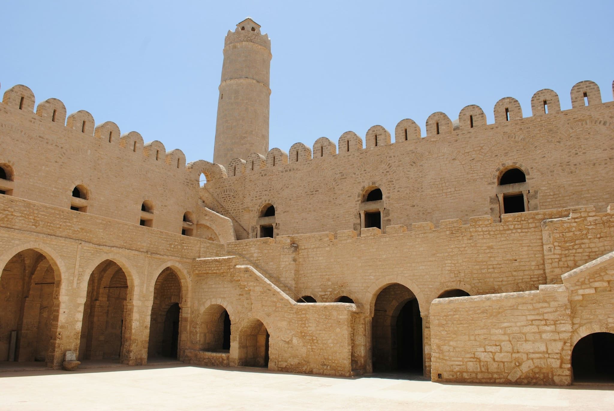 The Ribat of Sousse under a blue sky