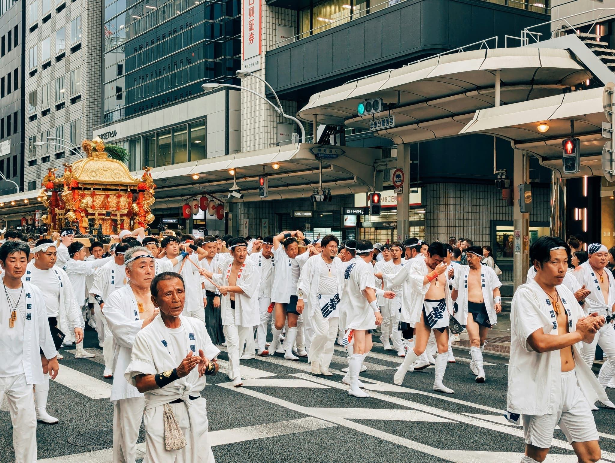 A traditional parade through the streets during Gion Matsuri in Kyoto