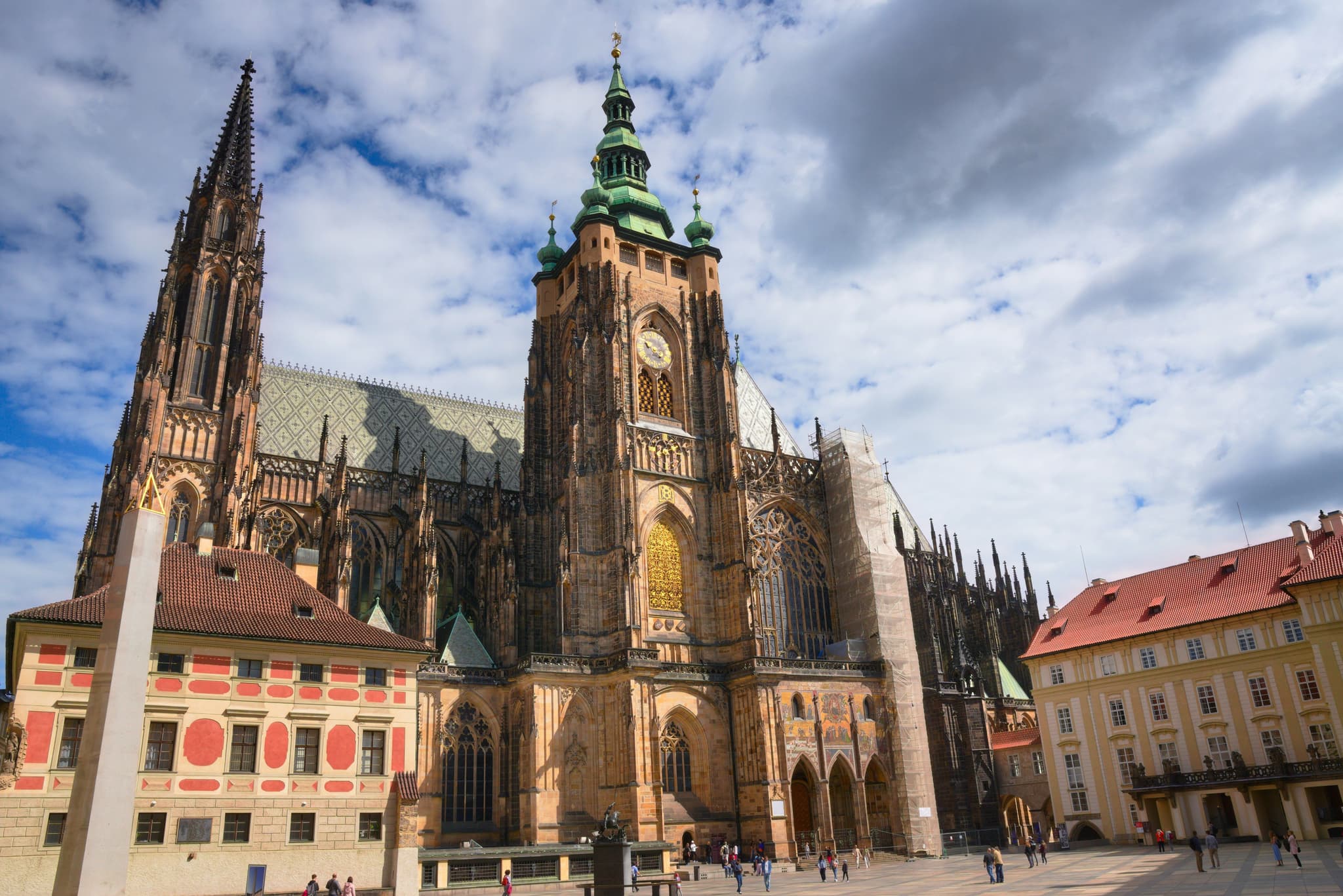 Prague castle on a cloudy day