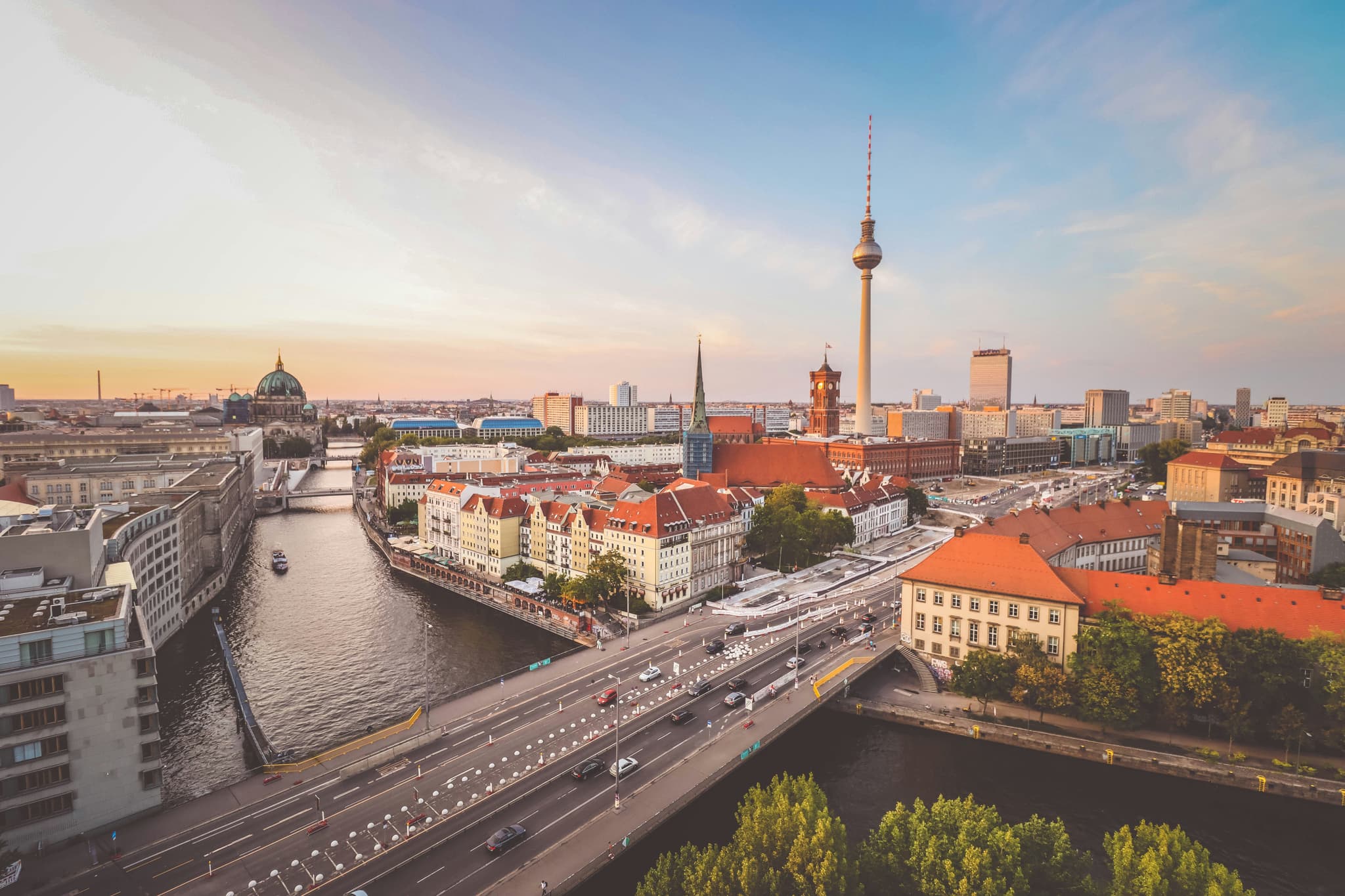 Aerial view of berlin city
