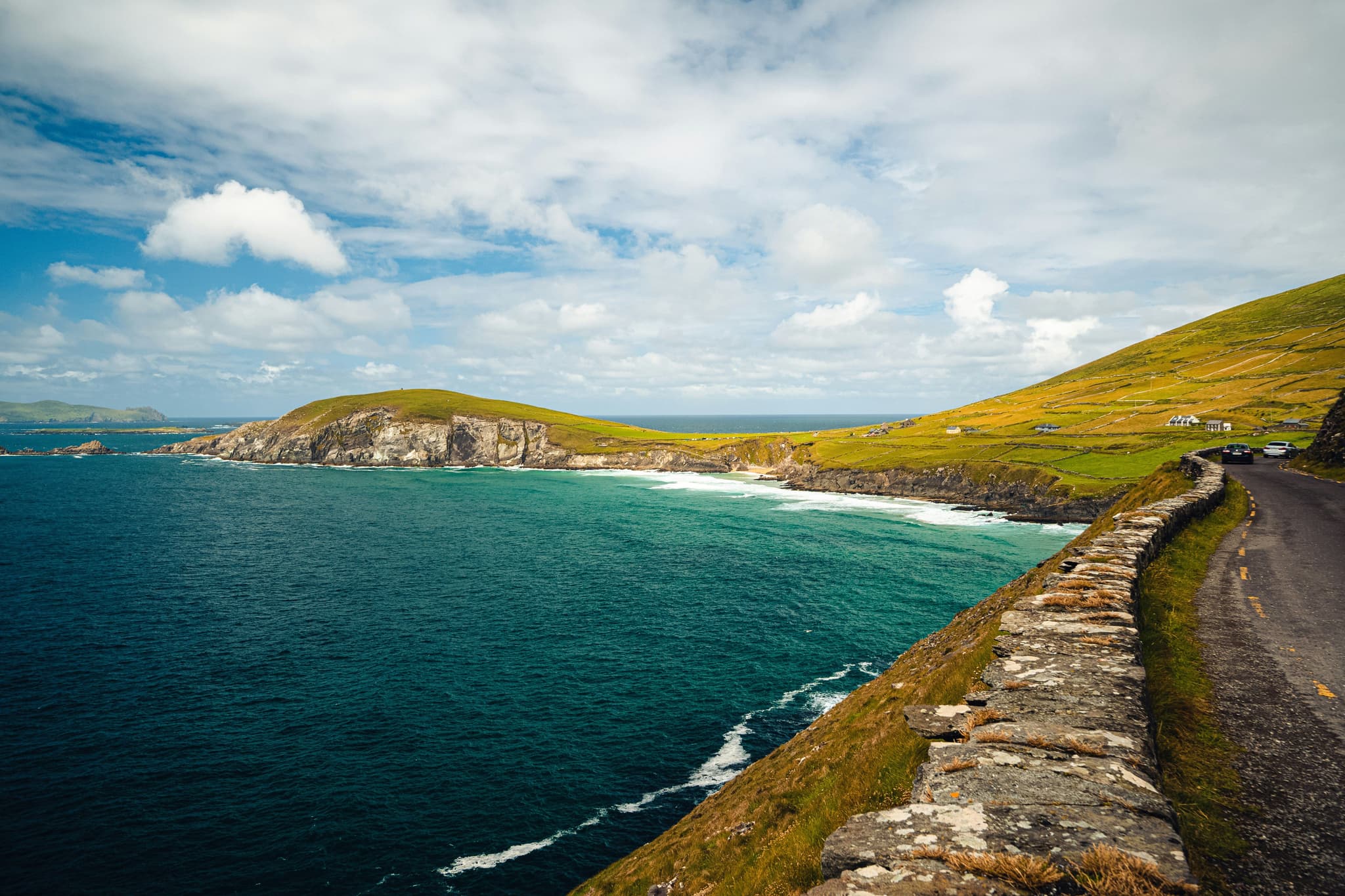 Road along the sea on Dingle Peninsula