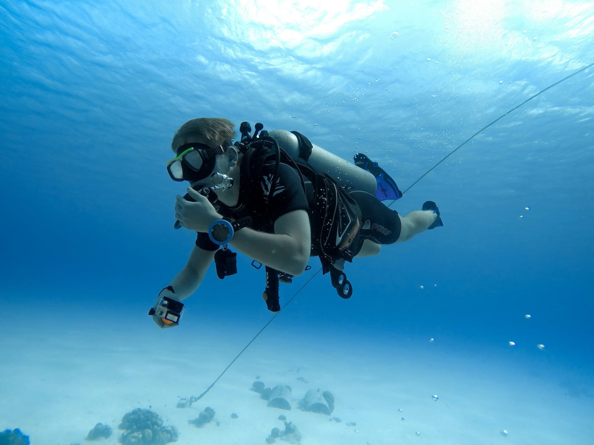 scuba diver in the water in philippines