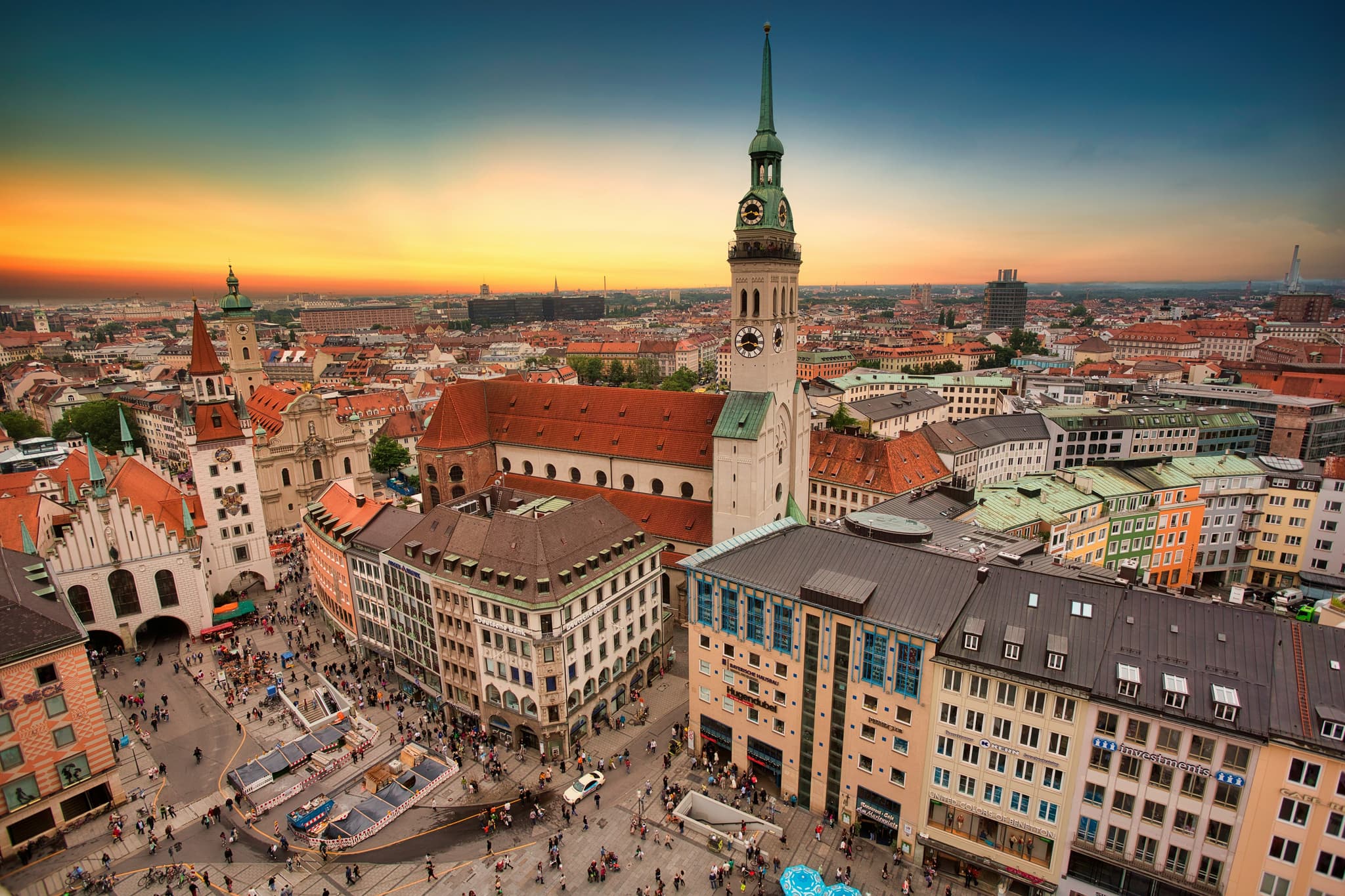 Munich during sunset
