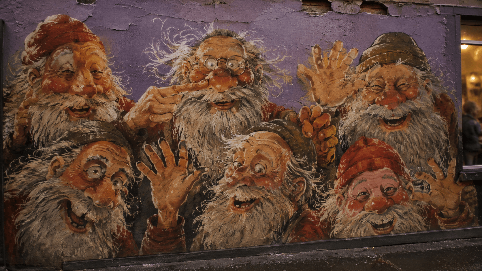 painted figures of crazy old cartoon people Yule Lads iceland