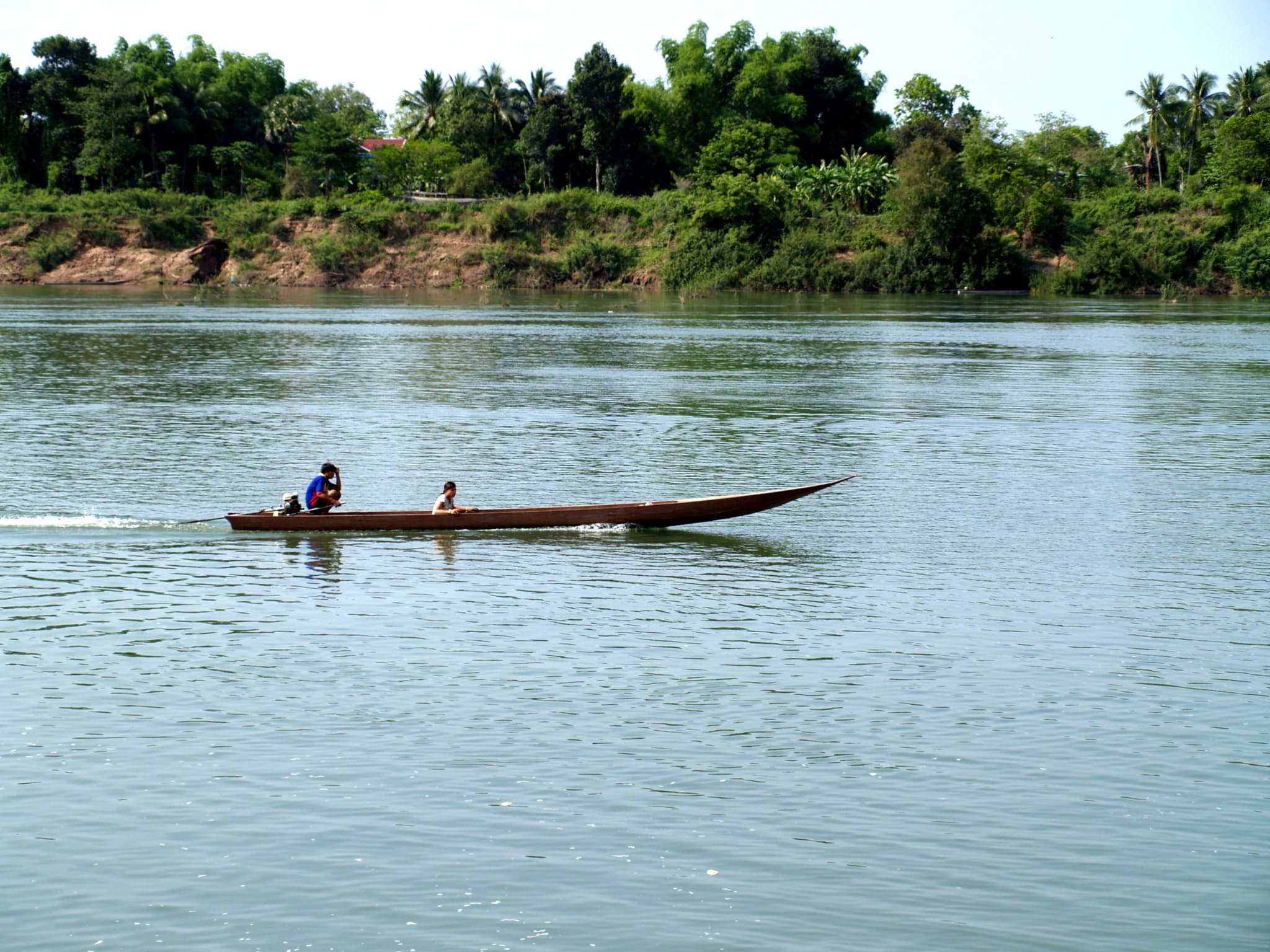 Slow boat on the water