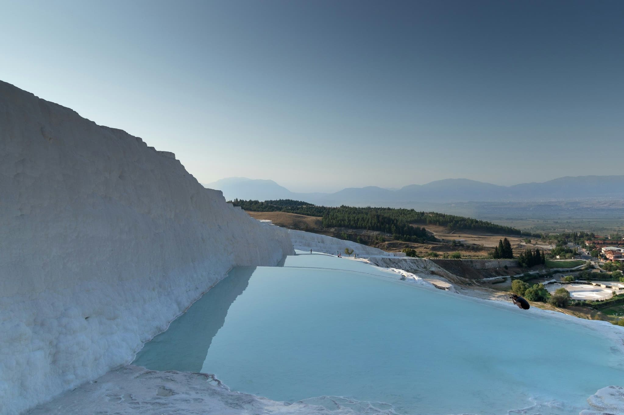 White travertine terraces at Pamukkale