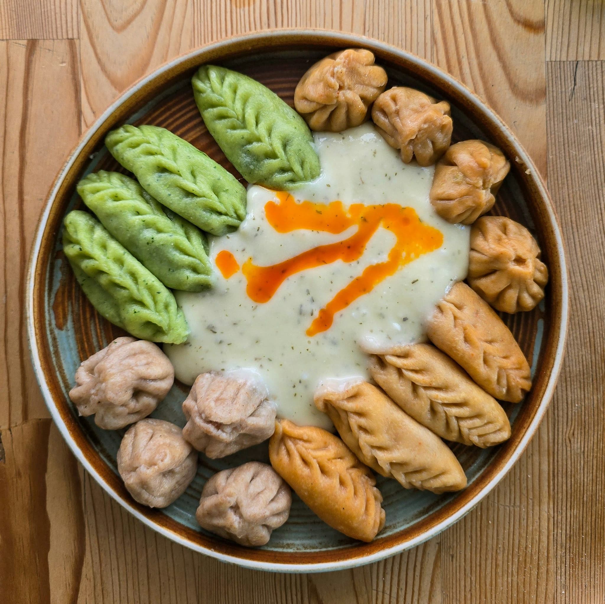 Mantı dumplings with yogurt sauce and chilli oil