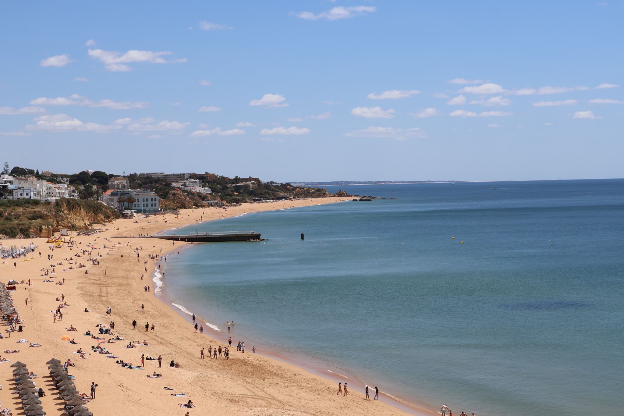 Beautiful sunny beach scene in Algarve