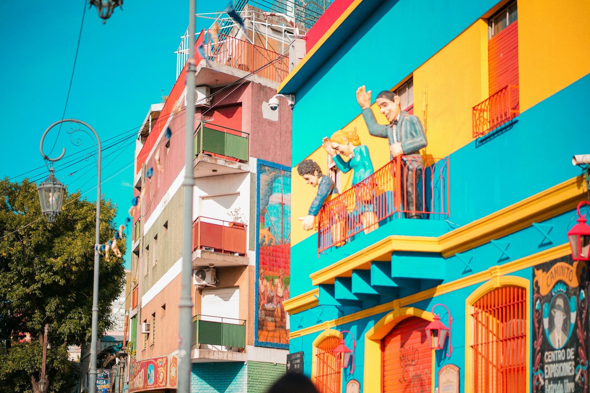 Brightly painted houses in La Boca, Buenos Aires