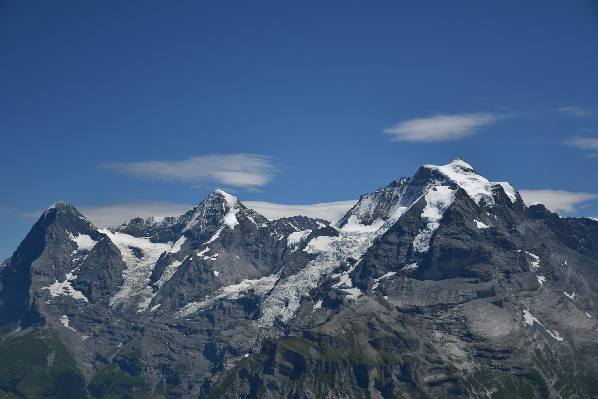 Eiger, Mönch and Jungfrau mountain peaks