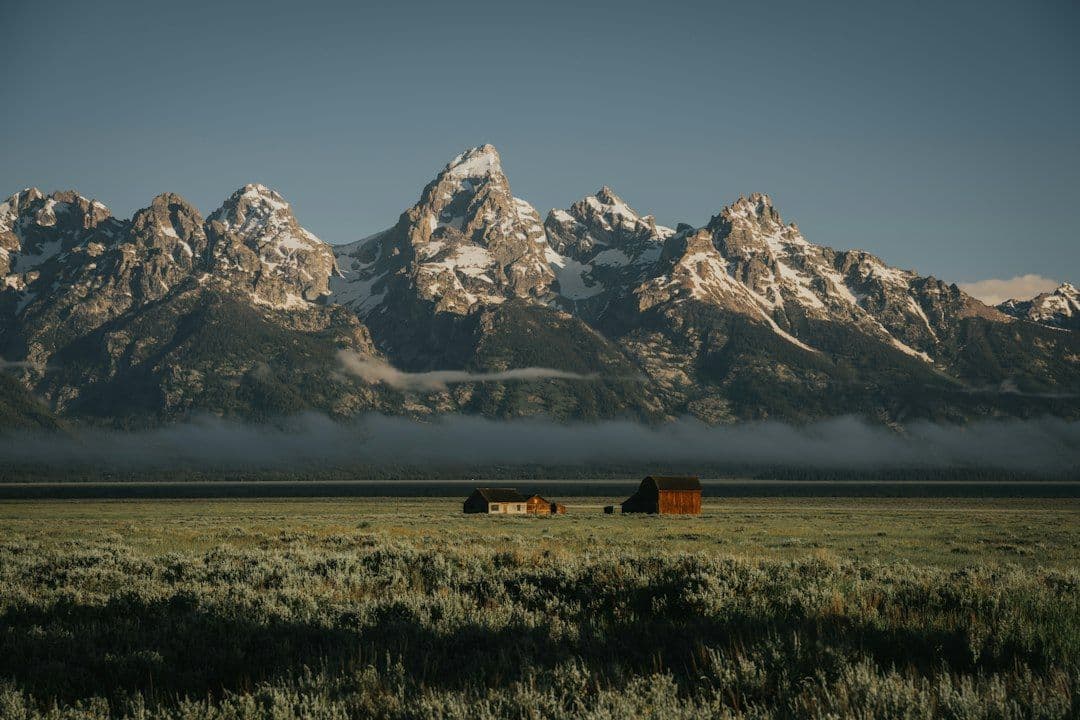 Grand Teton National Park, Wyoming, just after sunrise.