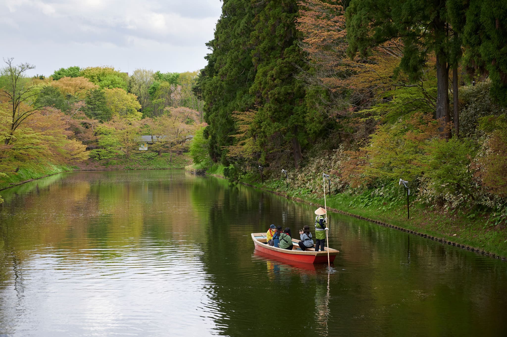 Boat ride along river in Hirosaki, Aomori