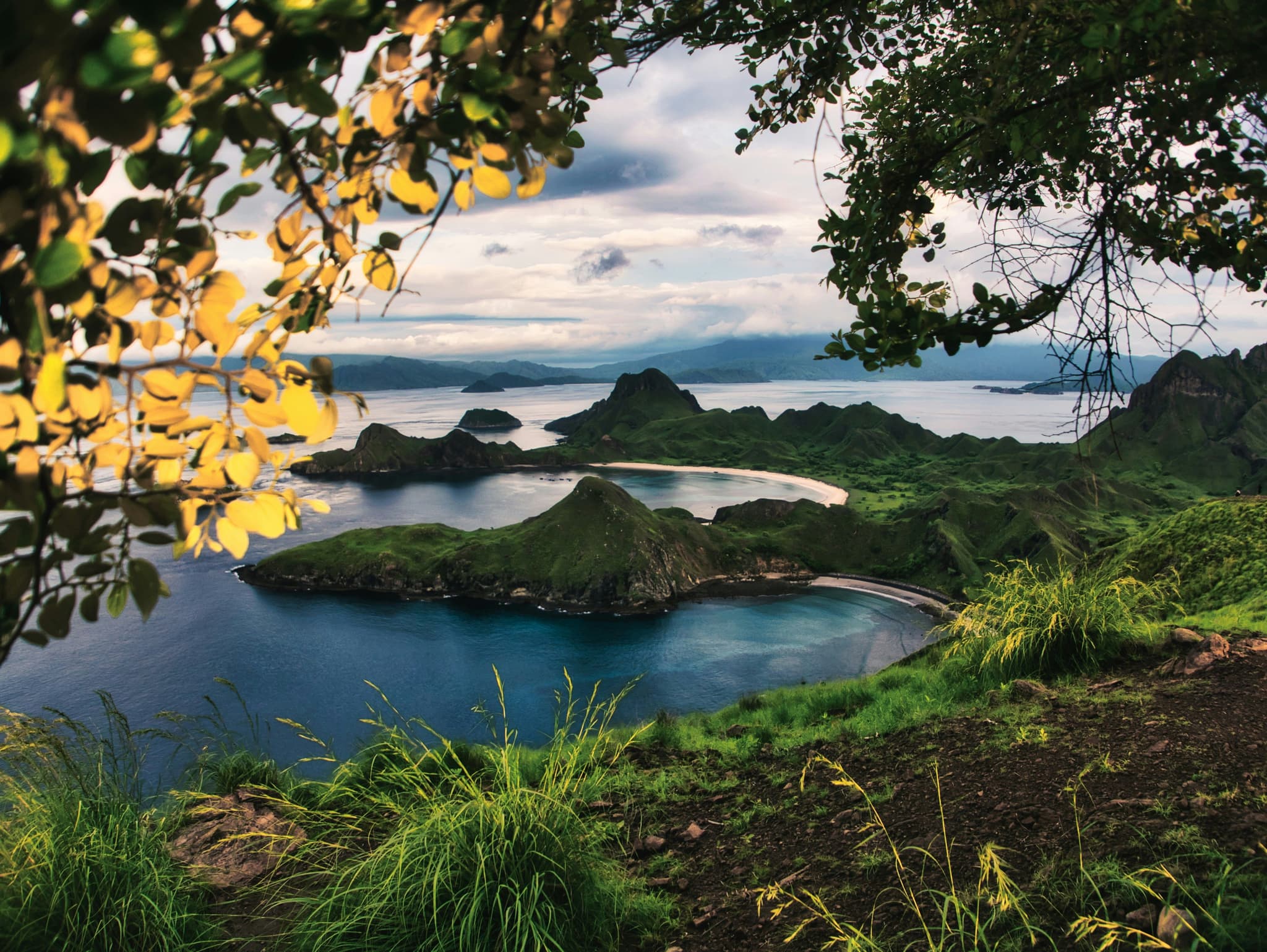 Flores indonesia islands from above