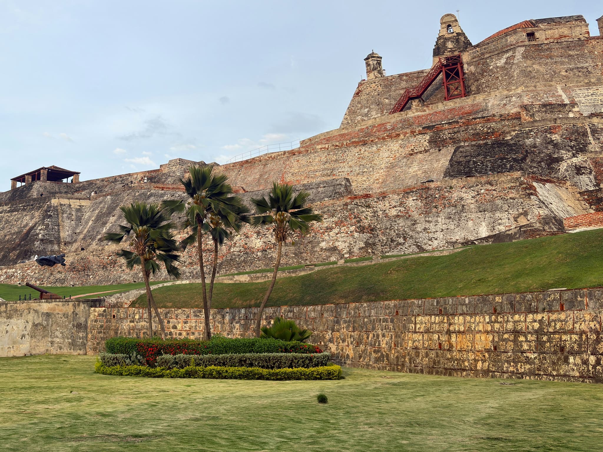 The Spanish colonial fort of Castillo San Felipe de Barajas on its hill in Cartagena.