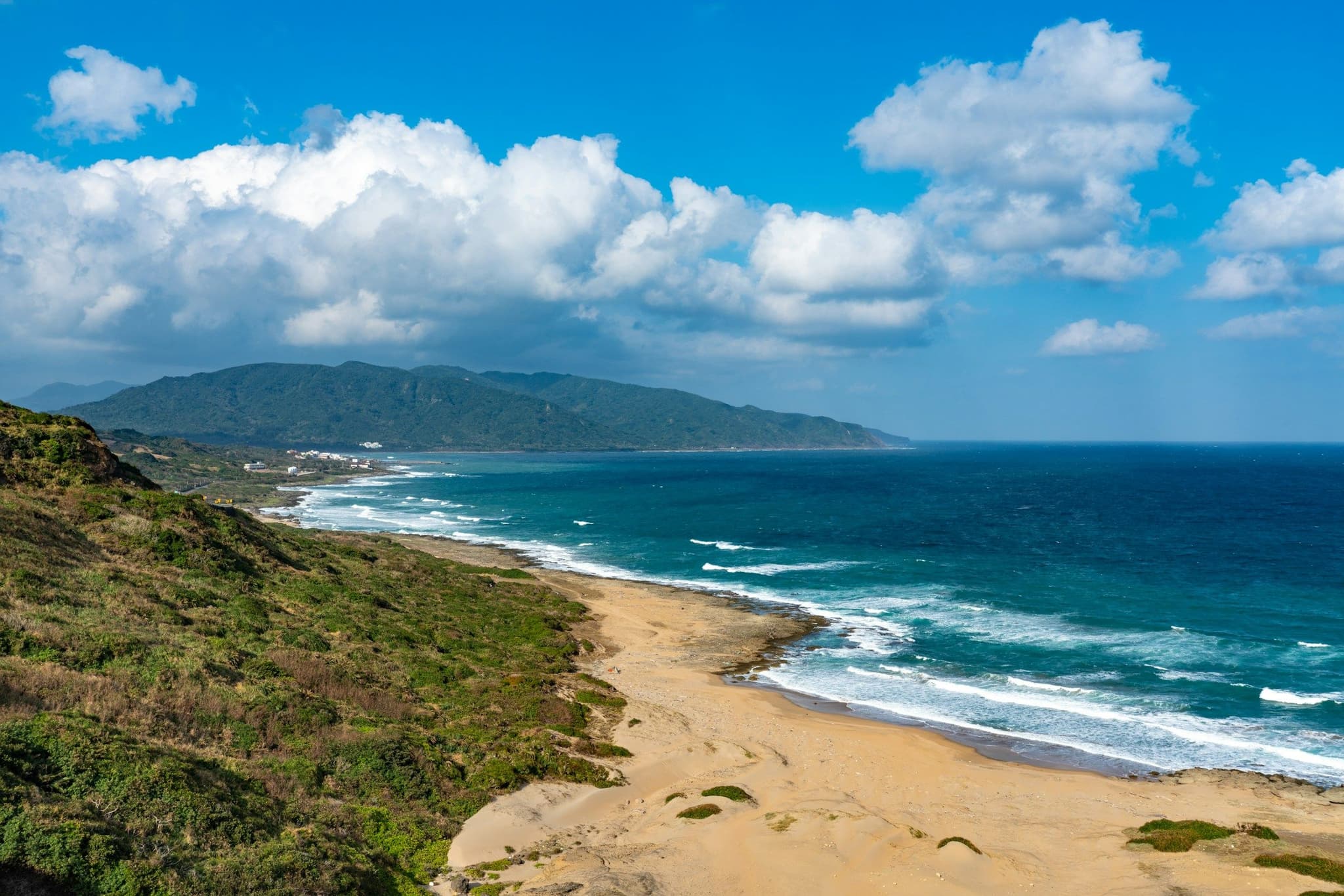 Blue sea along the coast at Kenting, near the southern tip of Taiwan