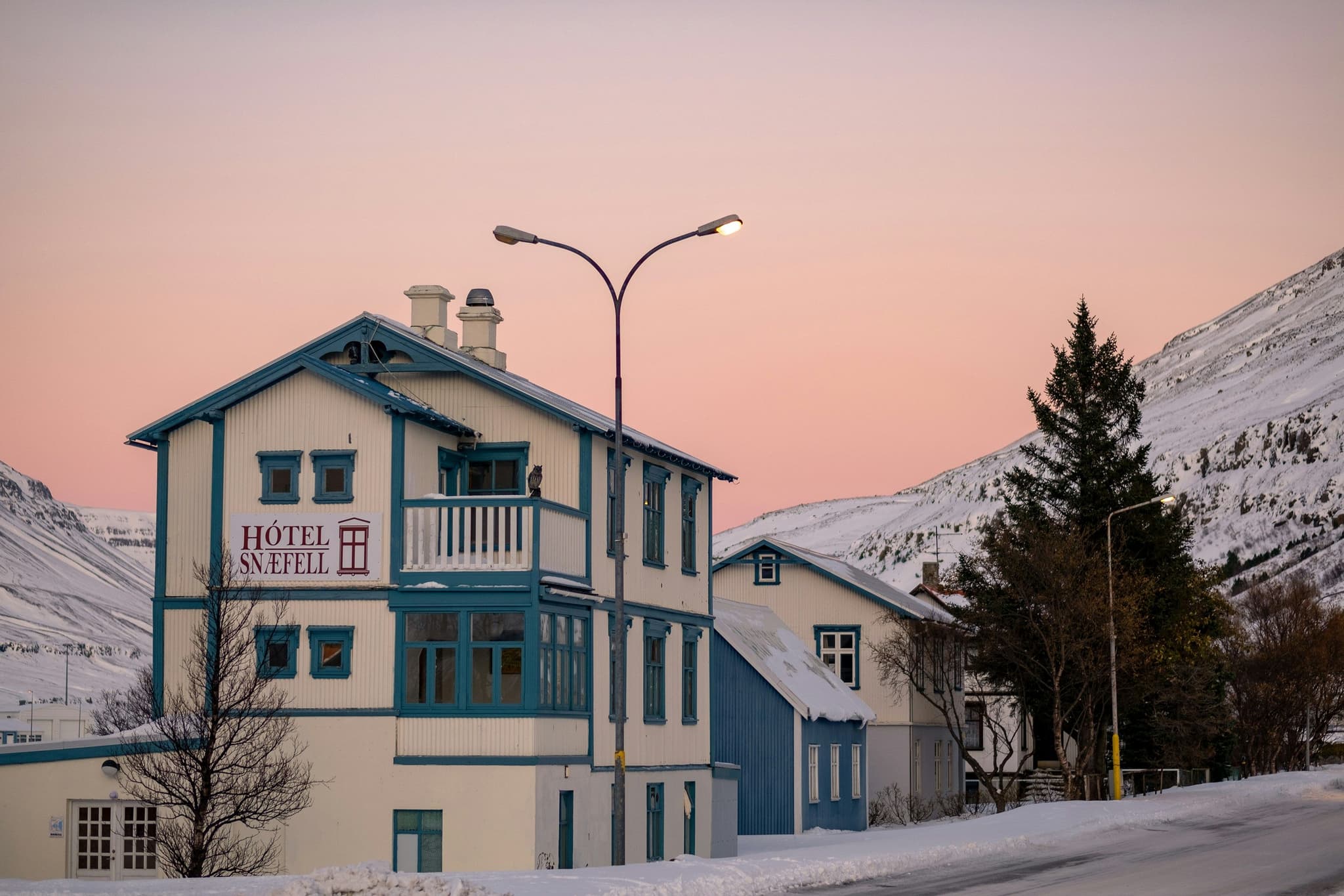Old fashioned hotel in Iceland