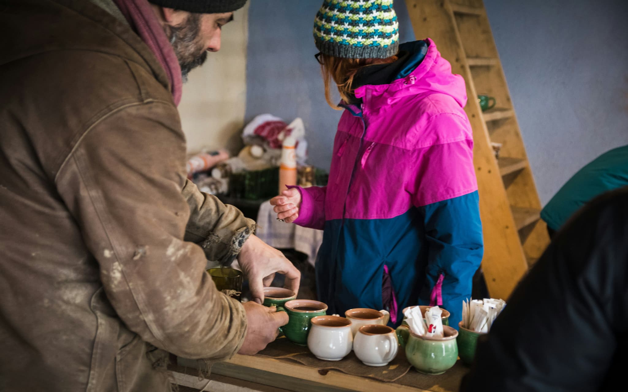A mug of mulled wine at a German Christmas market