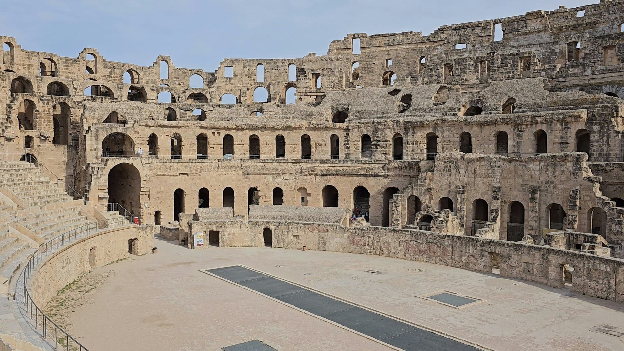 Inside the Roman amphitheatre at El Jem