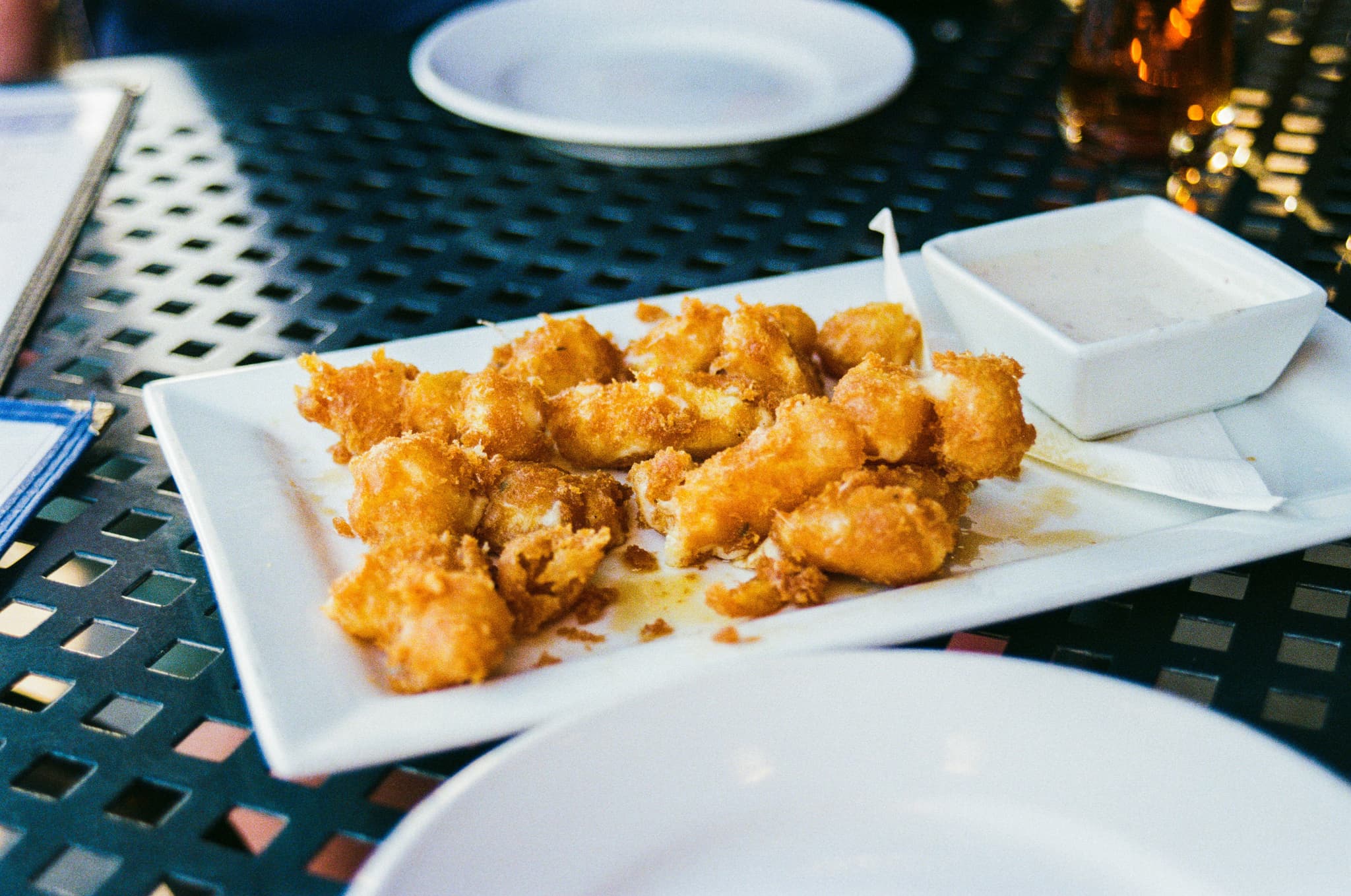 Fried shrimp on a plate