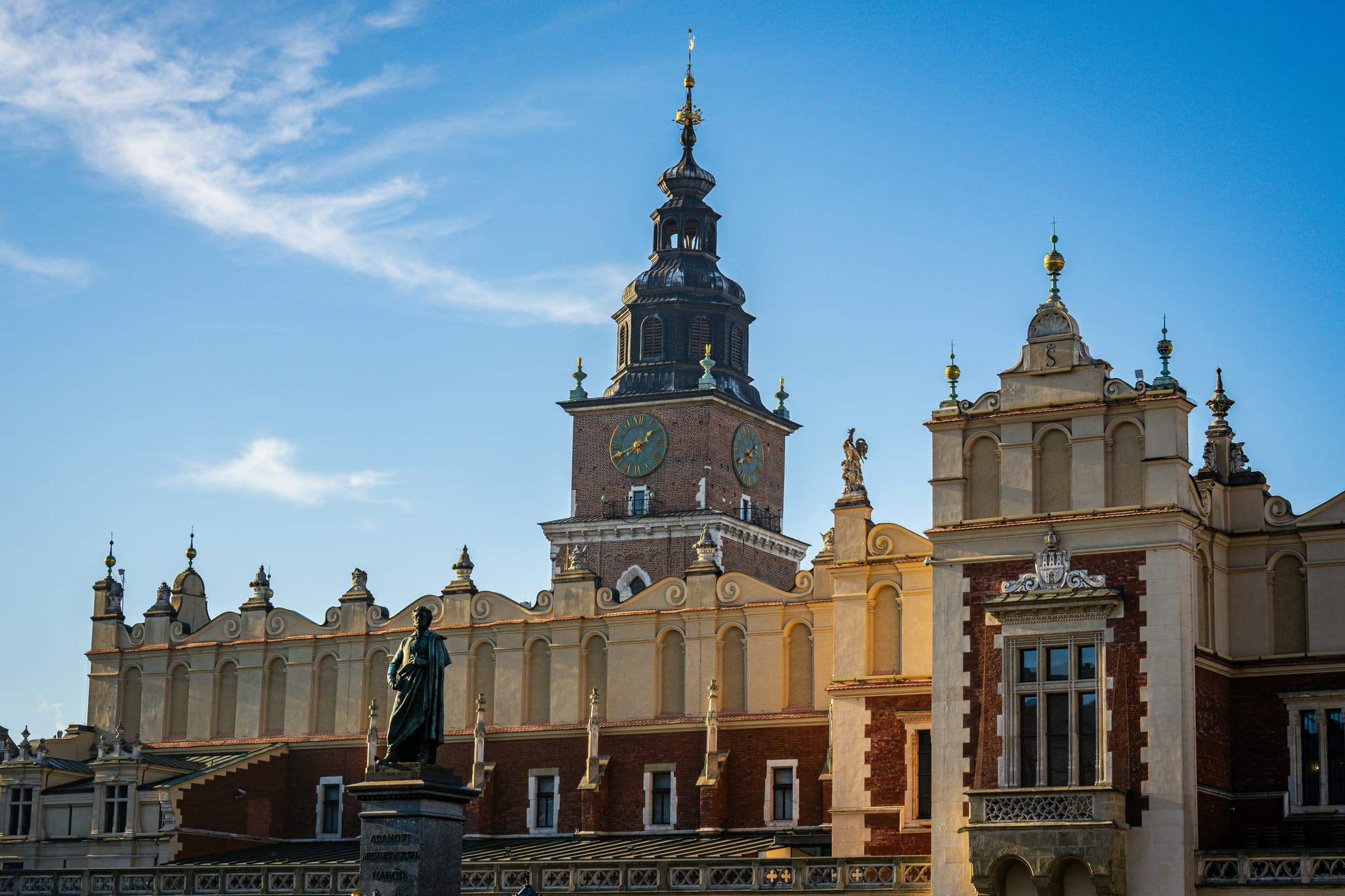 Castle that looks like a church in poland on a clear day