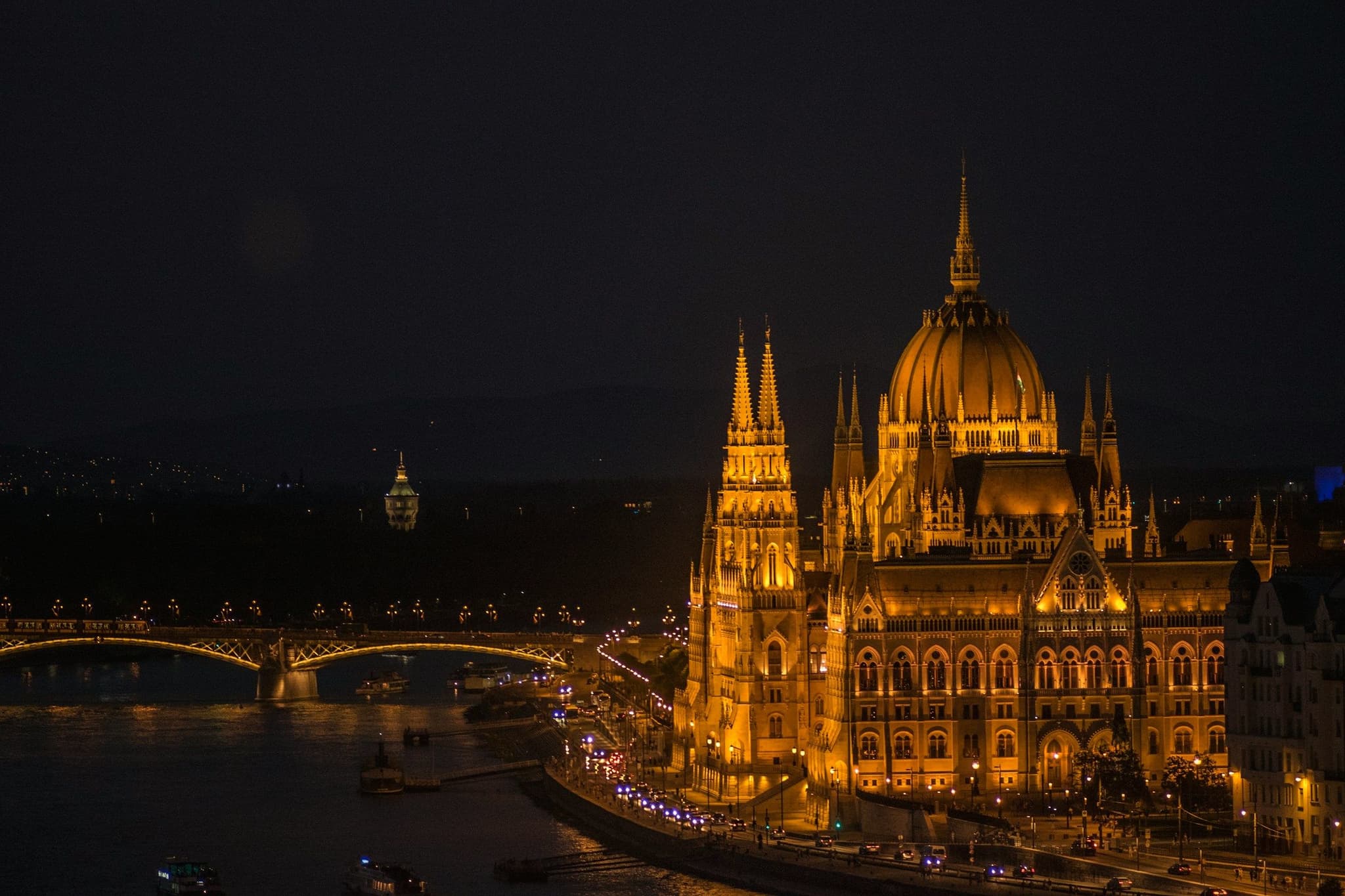 The Hungarian Parliament Building beside the Danube