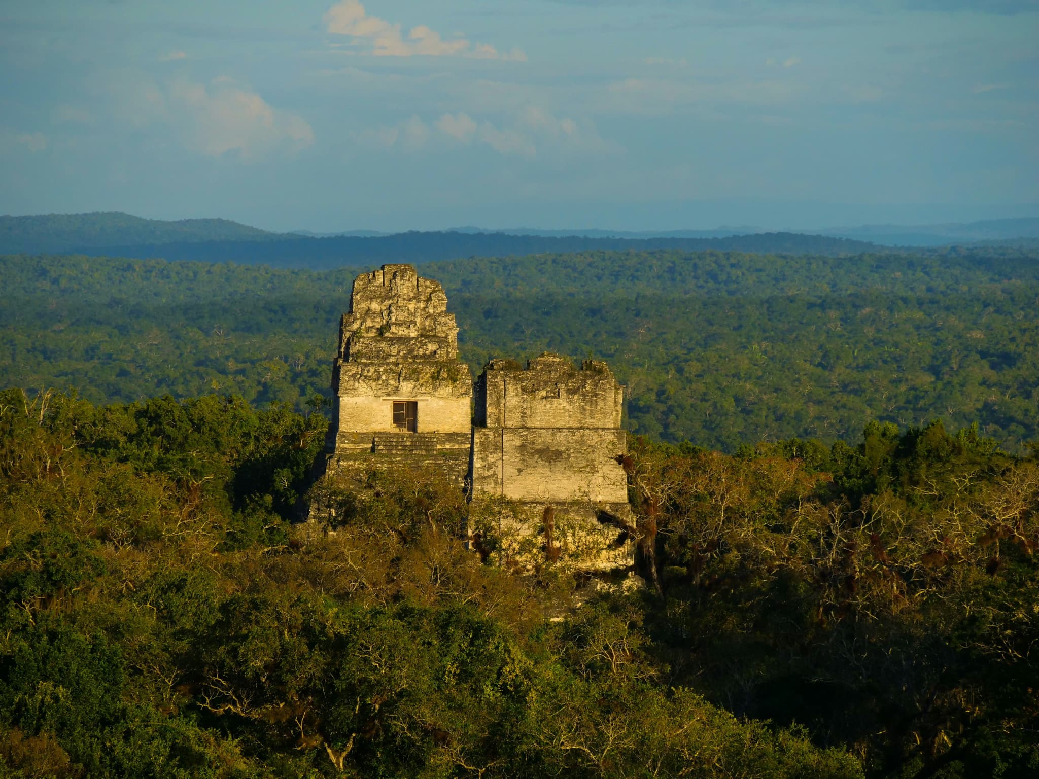 Tikal ruins in the forest