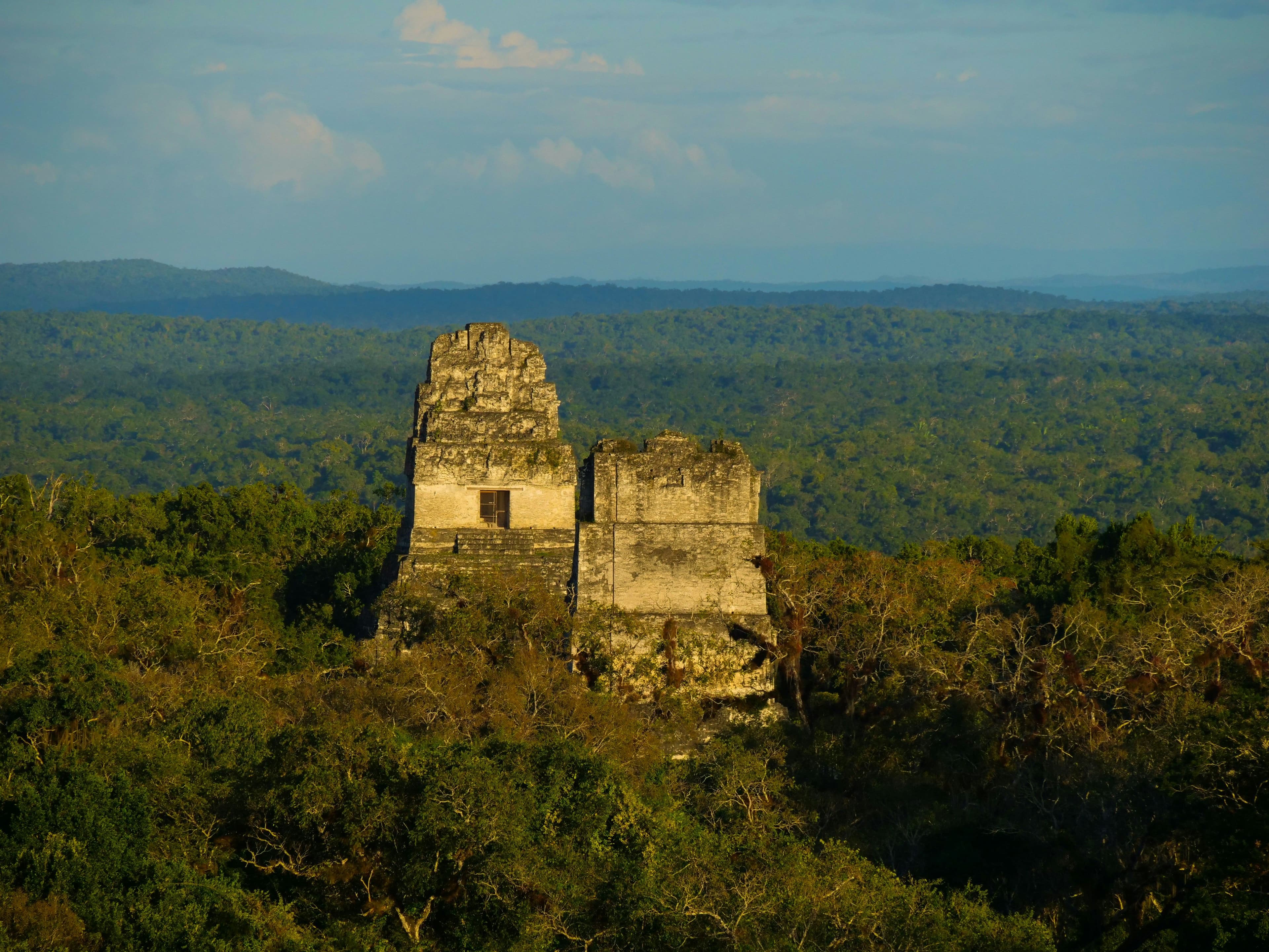 Tikal ruins in the forest