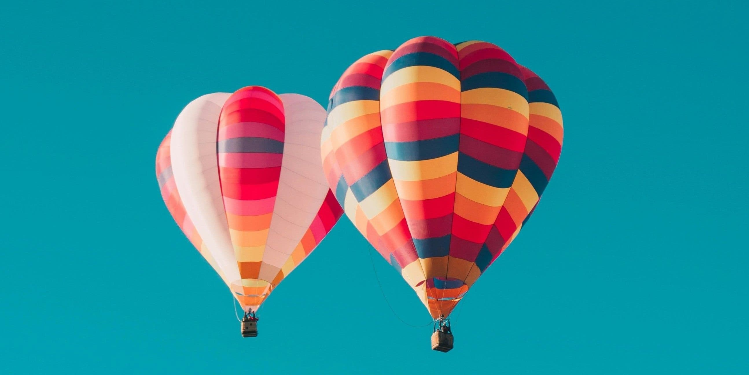 Hot air balloons in the sky