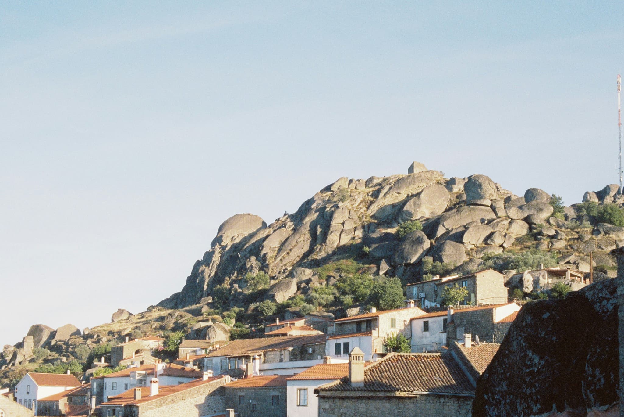 The village of Monsanto with houses built into the rock formation